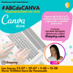 canva live, el ABC de Canva con thaymy, alfabetizadora digital